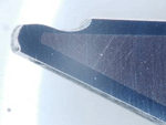 Example of soldering tip high erosion rates